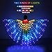 iMucci LED Wings Halloween Costume for Women Girls Angel Wings Light up Fairy Wings with Telescopic Sticks for Adults and Child Multicolor