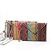 DukeTea Bohemian Oversized Clutch Purse, Large Canvas Envelope Evening Wristlet Bag Pink