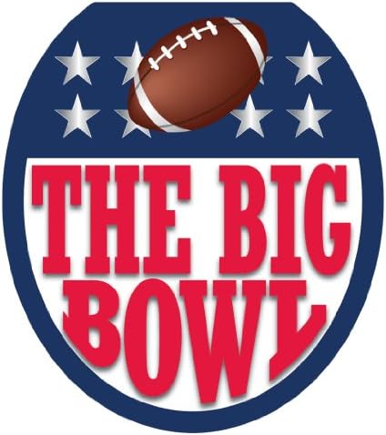 Toilet Tattoos, Toilet Seat Cover Decal, Big Bowl Football, Size Round/standard