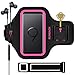 RUNBACH Armband for Galaxy S9,Running Exercise Gym Bag with Fingerprint Touch/Key Holder and Card Slot for Samsung Galaxy S9 (Pink)