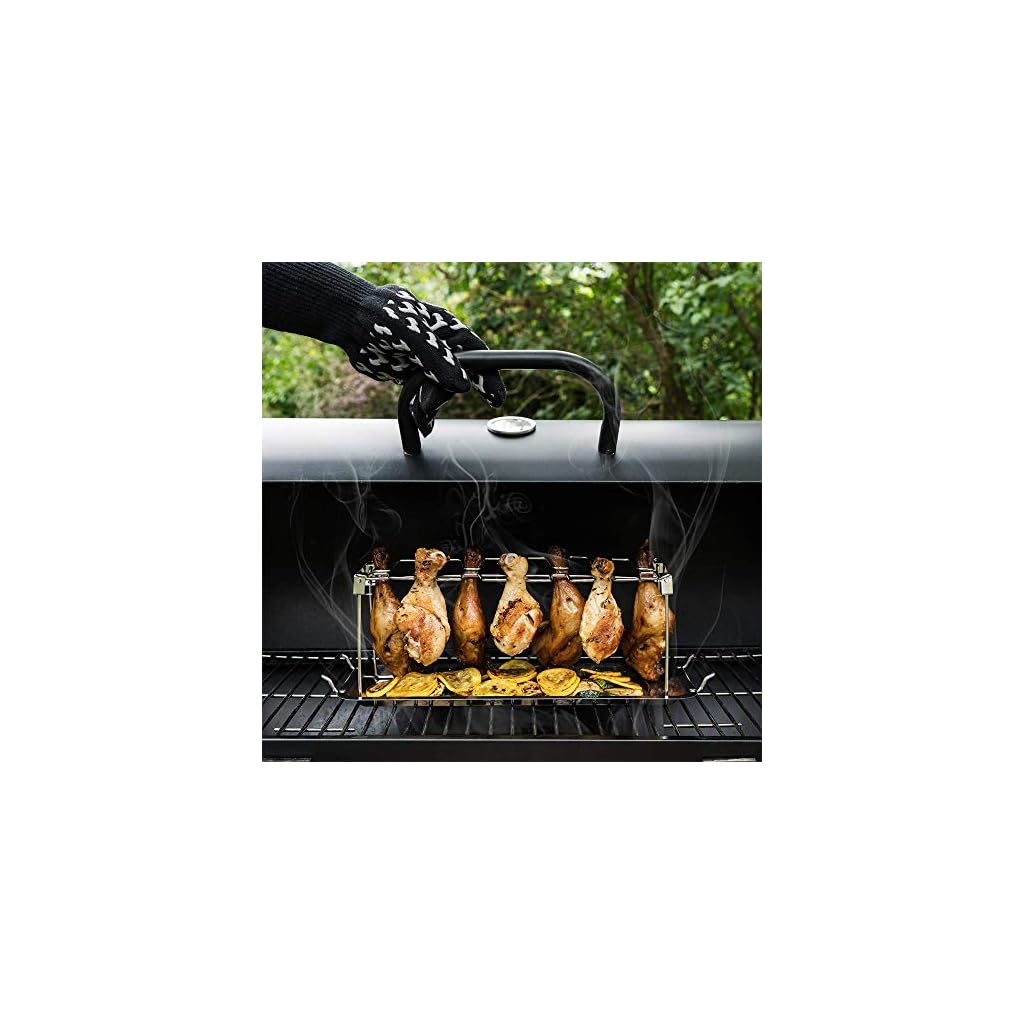 AISHN Chicken Leg Rack for Oven & Grill, Chicken Wing Grill Rack, BBQ Chicken Drumsticks Rack
