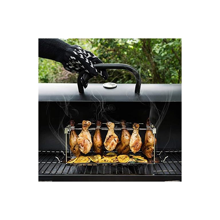 AISHN Chicken Leg Rack for Oven & Grill, Chicken Wing Grill Rack, BBQ Chicken Drumsticks Rack