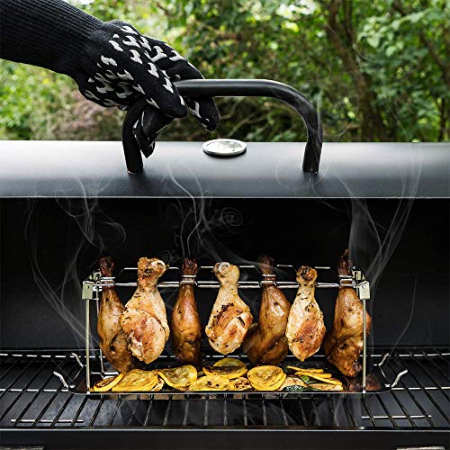 AISHN Chicken Leg Wing Grill Rack, BBQ Chicken Drumsticks Rack Stainless Steel Roaster Stand