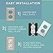 Franklin Brass Paisley Wall Plate, Brushed Satin Pewter Single Decorator Switch Cover, 1-Pack, 64046