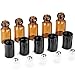 Samtour Essential Oil Bottle Pocket Carrying Case in black With 10pc 2ml Roll on Bottles and 1pc Free Metal Metal Essential Oil Key Tool Opener Full Keychain Kit