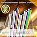 Reusable Straws by Sparkling Spot - Eco-friendly, Stainless Steel Metal, Ideal for travel, Set includes: 6x Straight 8.5 inch Drinking Straw, 3x Wooden Case, 3x Cleaning Brush, 1x Carrying Pouch
