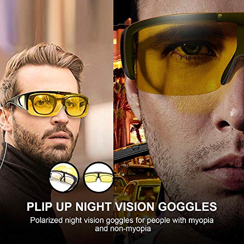 Xmifer Night Driving Glasses Anti Glare Polarized Fits Over