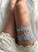 YuRong Wedding Flower Garter Rhinestone Garter Bridal Leaf Garter G06 (Blue)…