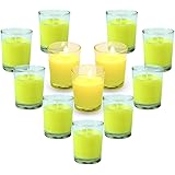 SCENTORINI Votive Citronella Candles, 12 x 2.0oz, Aromatherapy Soy Wax Scented Candles Gift Set for Wedding, Outdoor/Indoor,