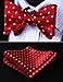 HISDERN 3pcs Mixed Design Classic Men's Self-Tie Bow tie & Pocket Square - Multiple Sets