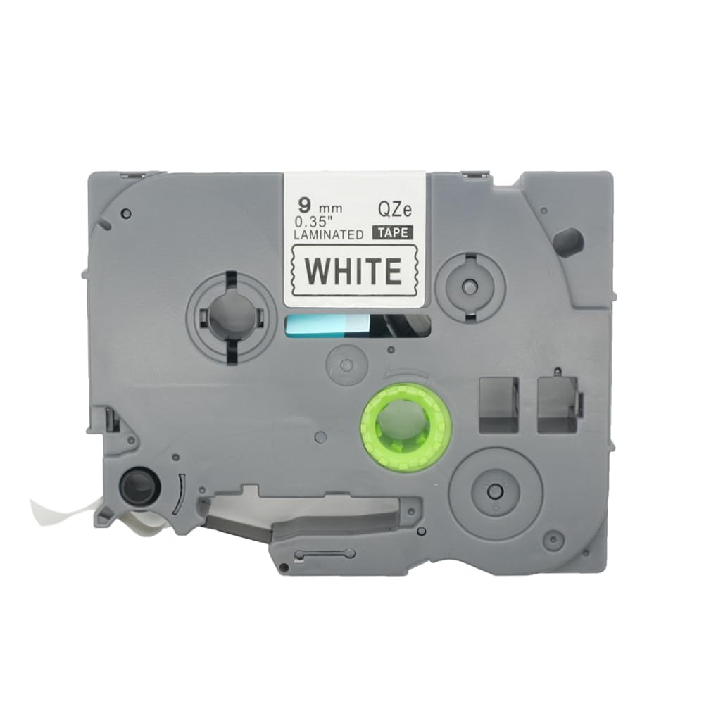 BROVACS 1 Pack Black on White Laminated Label Tape Compatible for Brother P-Touch Label Printer TZ 221 TZe 221 9mm 3/8" OPA4221