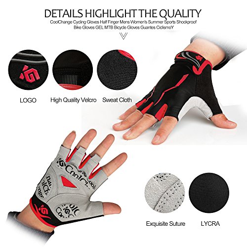 image for Cool Change Cycling Gloves Mountain Bike Gloves SBR Pad Shockproof | A
