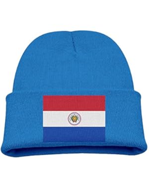 Flag Of Paraguay Kid's Hats Winter Funny Soft Knit Beanie Cap children Unisex