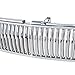 Spec-D Tuning Chrome Vertical Front Bumper Grille Compatible with 1999-2002 Chevy Silverado, 2000-2006 Tahoe Suburban