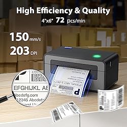POLONO Thermal Label Printer, 4x6 Shippping Label