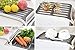 Honla Plastic Dish Drainer Rack and Drain Board with Spout,Small Dish Drying Rack and Drainboard Set for Kitchen Countertop/Sink Draining,White/Grey,16 Inch