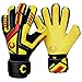 Renegade GK Talon Ignite Goalie Gloves with Pro-Tek Fingersaves | 4mm Hyper Grip & Duratek | Yellow, Black, Red Soccer Goalkeeper Gloves (Size 6, Youth, Kids, Neg. Cut, Level 2)
