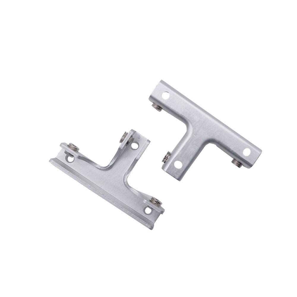 NUZAMAS T Shape Glass Clamps, Set of 2, Aluminium Alloy, Modern/Contemporary Style, 6-10mm Glass Thickness
