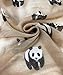 GERINLY Cute Pandas Scarfs For Women Lightweight Animal Print Shawl Wraps (Khaki)