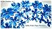 24 BLUE Decorative Edible Wafer Paper Flowers © 3 Sizes 1