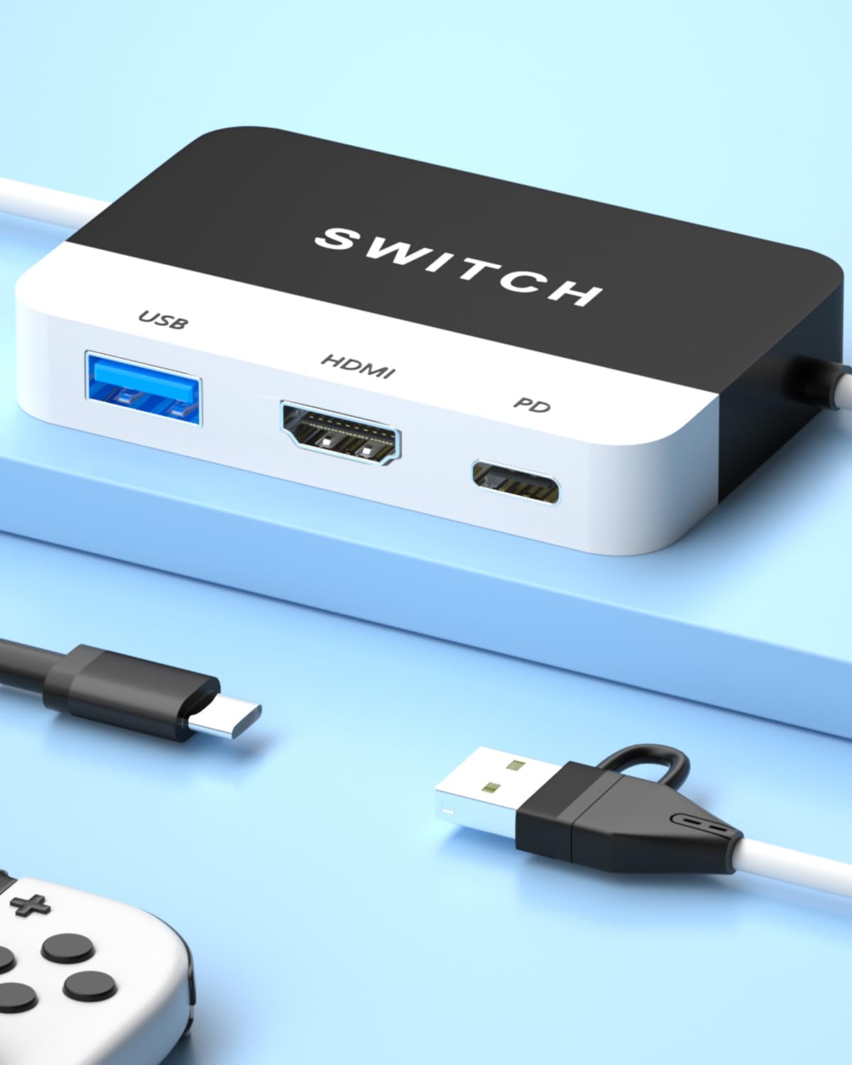 Photo 1 of 2 in 1 Switch TV Docking Station and Switch PC Capture Card for Nintendo Switch, 1080P 60FPS, Recommended Uses for Switch/PC/Mac/iPad/Steam/OBS