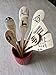5 Pcs Potter Woodburned Spoons Set - For Potter Fan Gift