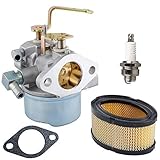 New 640152 Carburetor + 33268 Air Filter+ Spark Plug for Tecumseh 640152A 640023 640051 640140 640152 HM80 HM90 HM100 8-10 HP Engine Snow Blower Mower 5000w Generator