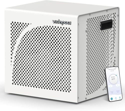Vidapool 16,000 BTU Swimming Pool Heater 7.5 COP Electric Pool Heat Pump for Above Ground and Inground Pools Heating and Cooling Smart WiFi Control Pools Up to,5000 Gallons