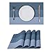 SUNSHINE FASHION Placemats,Placemats for Dining Table,Heat-Resistant Placemats, Washable PVC Table Mats,Kitchen Table mats Set of 4