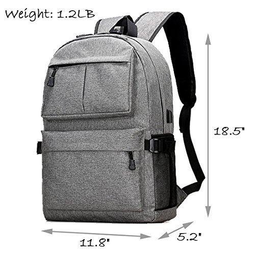 image for Laptop Backpack, Lmeison 15.6 Inch College Backpack with USB Charging 