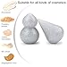 COSME New 3D Glitter Silicone Makeup Sponges Cute Save Money Washable Foundation Soft Silicone Gel Puff BB / CC Cream Beauty Tools 2Pack Sparkly Silver