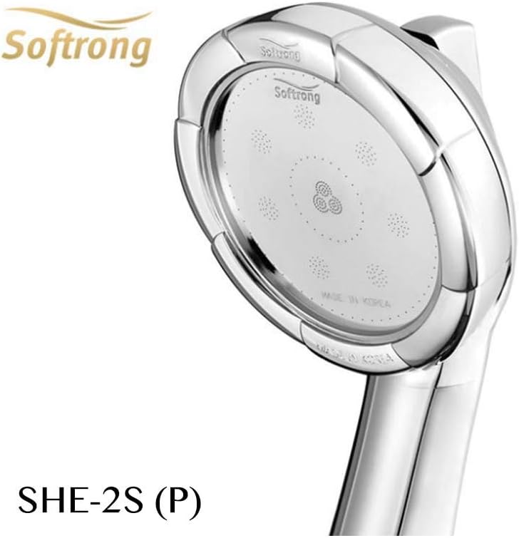 SOFTRONG Softrong New Multi Monster Shower Head High Pressure Water Saving (She-2S(P)) Thick Stream & Power Massage, Wide Size Silver