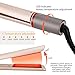 Professional Flat Iron for Hair Styling, Hair Straightener and Curler 2 in 1 Tourmaline Ceramic Plate Fast Heat up with Rotating Adjustable Temperature (250°F-450°F) for All Hair Types (1 Inch, Gold)thumb 2