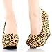 Delicacy Trendy-33 Platform Pumps-Shoes, Camel Leopard Suede, 6.5
