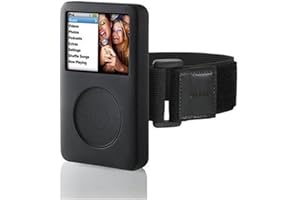Belkin F8Z233 Silicone Sleeve for 160 GB iPod Classic with Armband (Black)