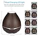 NexGadget Aromatherapy Essential Oil Diffuser - 300ML Aroma Cool Mist Humidifier with Waterless Auto Shut Off and Timer for Home,Office,Spa&More - Dark Wood Grain