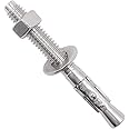 Horiznext 5/16"x 2-3/4" inch Stainless Steel Standard Strong Wedge Anchor, Fasteners for Concrete (4 pcs)
