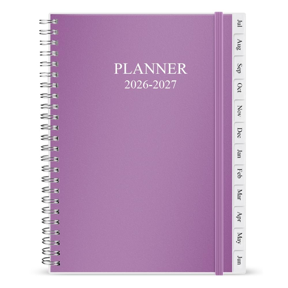 Diary 2026-27, A5 Weekly/Monthly Planner with Monthly Tabs, 26-27 Planner from Jul 2026 to Jun 2027, Twin-Wire Binding,Easy to Organize Your Daily Life,14.8×21cm, Planners 2026-2027 Week to View