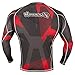 Hayabusa Metaru 47 Silver Long Sleeve BJJ Rash Guards (Black/Red, S)