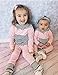 Newborn Baby Girls Hoodie Long Sleeve Striped Top Sweatshirt Pants Outfit Set (0-6months, Pink)