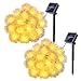 Qedertek 2 Pack Chuzzle Ball Solar String Lights, 15.7ft 20 LED Lights for Indoor/Outdoor, Home, Lawn, Garden, Wedding, Patio, Party, and Holiday Decorations (Warm White)