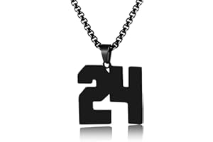 HSWYFCJY 18K Gold Number Necklace for Men,Stainless Steel Athletes Number Chain Charm Pendant Personalized Sports Jewelry for Boy Basketball Baseball Football Ice Hockey