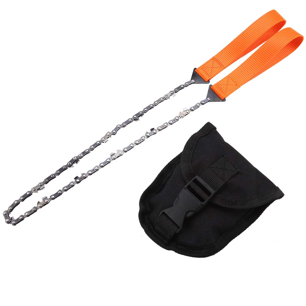 Portable Chain Saw Handheld Survival Chain Saw Emergency Chainsaw Garden Chain Saw High Efficiency Pocket Chainsaw with Bag Camping Hiking Tool