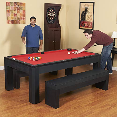 Hathaway Park Avenue Ft Pool Table Combo Set with Benches and