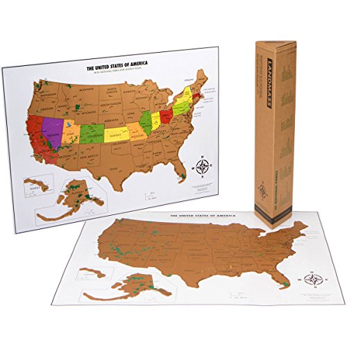 Travel Tracker Map With National Parks is great for the National Park Service birthday celebration