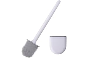 RV Toilet Bowl Brush, Toilet Brush Silicone Won't Damage Toilets, Wall Mounted Toilet Brush-Anti-Roll, Anti-Drip Design, Suit
