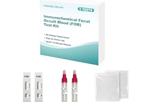 HOMEDSUN 2 Pack Immunochemical Fecal Occult Blood (iFOB) Screening Kit Easy to Use at Home Colorectal Health Test