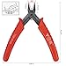 TGK Wire Cutters Micro Shear Flush Cutter 45 Degree Carbon Steel Flush Cut 3d Printer Pliers 5inch, Red