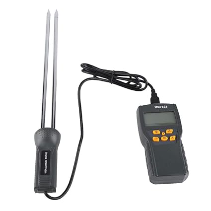 Fdit Digital LCD Display Grain Moisture Meter Humidity Tester for Wheat, Corn, Paddy (Black)