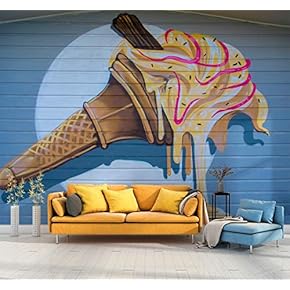 Wall Mural Colorful Graffiti Removable Wallpaper Wall Sticker for Bedroom Living Room - 66x96 inches